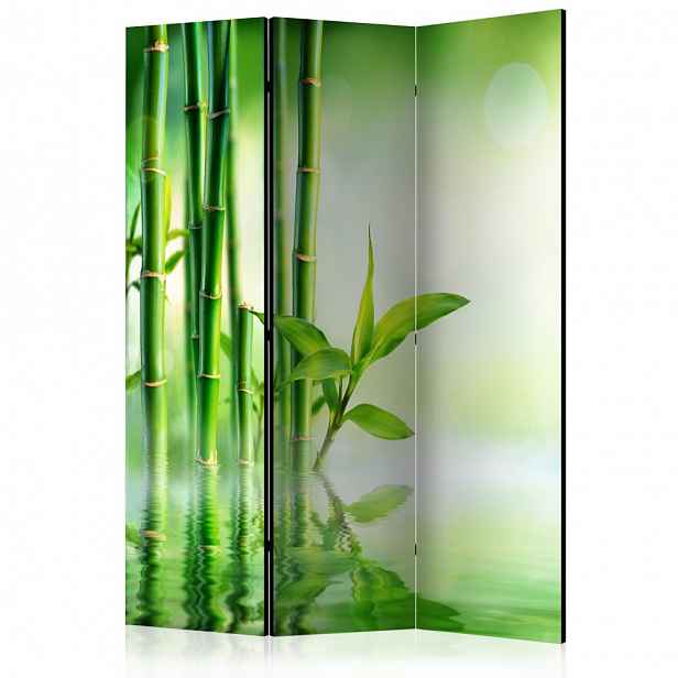 Paraván Green Bamboo Dekorhome 135x172 cm (3-dílný)