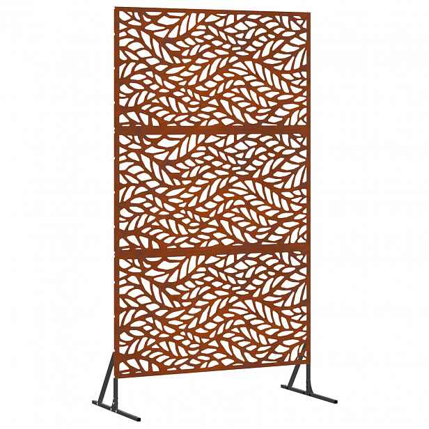 vidaXL Obrazovka pro soukromí 100 x 50 x 180 cm Rezavá
