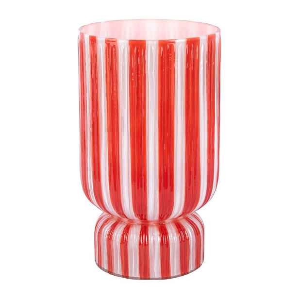 Červená skleněná váza (výška 26 cm) Rayado Retro – PT LIVING