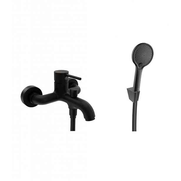 kielle Oudee - Vanová baterie s příslušenstvím EcoSpare, matná černá 10302SN54