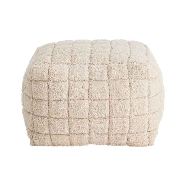 Krémový taburet Check – Ellos Home