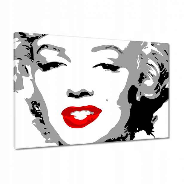 Obrazy 90x60 Marilyn Monroe Červené rty P