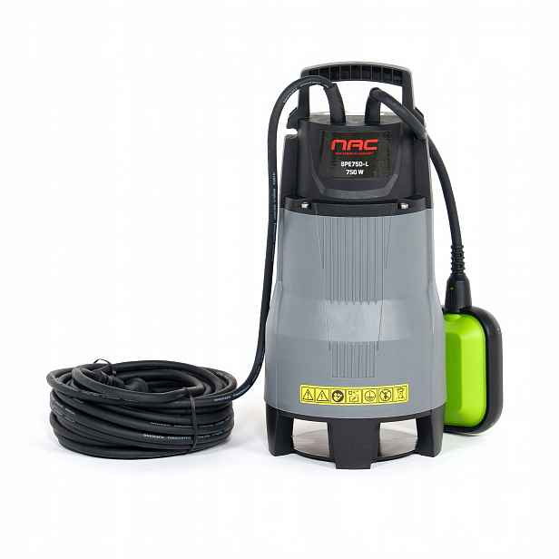 Ponorné Zahradní Čerpadlo Na Špinavou Vodu Nac SPE75-D-L 750W 14000L/H 230V