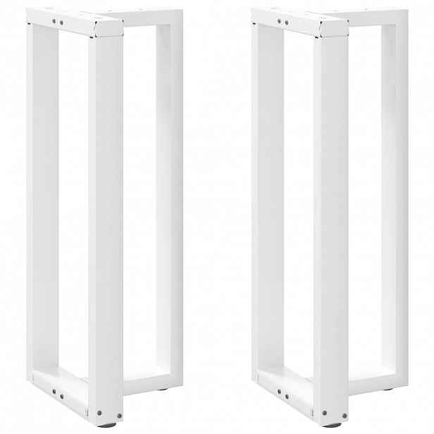 vidaXL Nohy barového stolu ve tvaru T, 2 ks, bílé, 50 x 35 x (100-101) cm, ocel