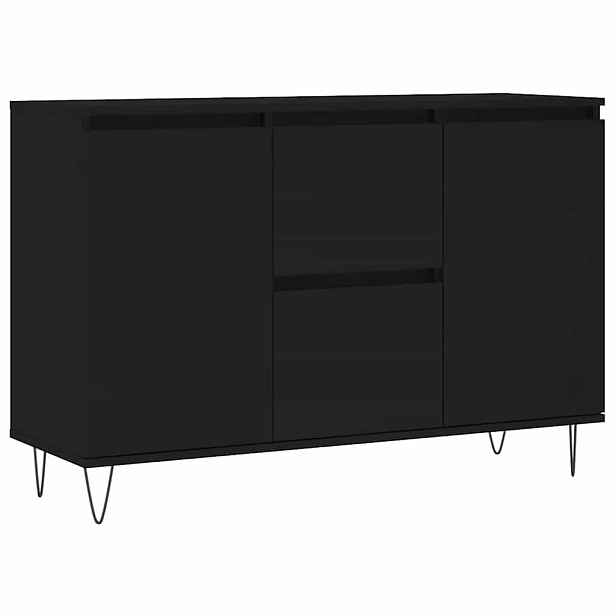 vidaXL Příborník černý 101,5 x 35 x 70 cm kompozitní dřevo
