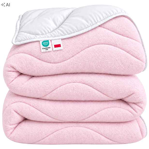 Přikrývka 200x220 CM Fleece Oboustranná Teplá Růžová Antialergická Na Zimu