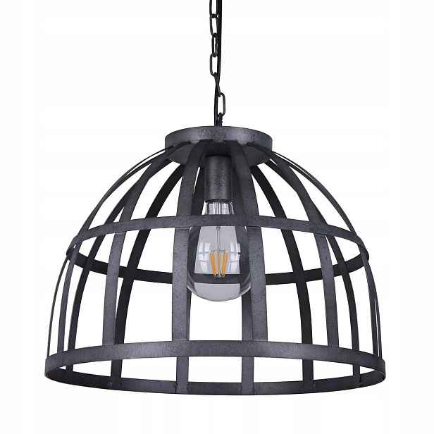 Závěsná lampa Pendel Zwis Calera Stříbrná E27 60W Industriální 40 cm Italux