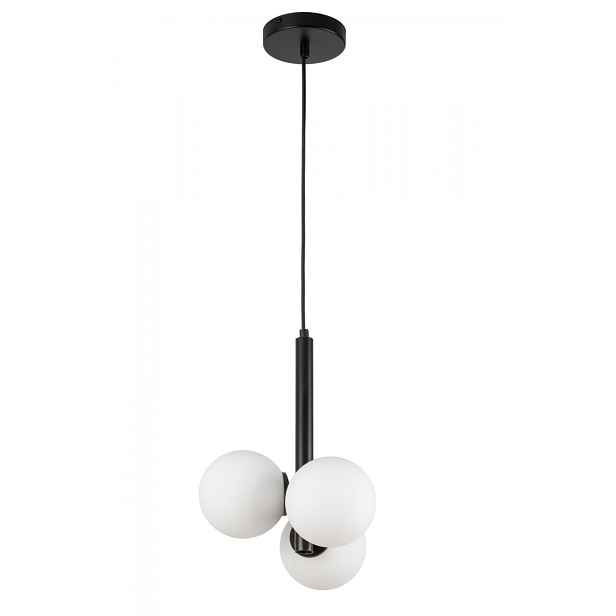 Závěsná Stropní Lampa Sigma Perla 3x G9 Skleněná Černá do obývacího pokoje