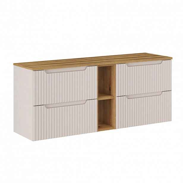 Petits-meubles SKŘÍŇKA POD UMYVADLO 140.4cm Riva Kašmír a dřevo