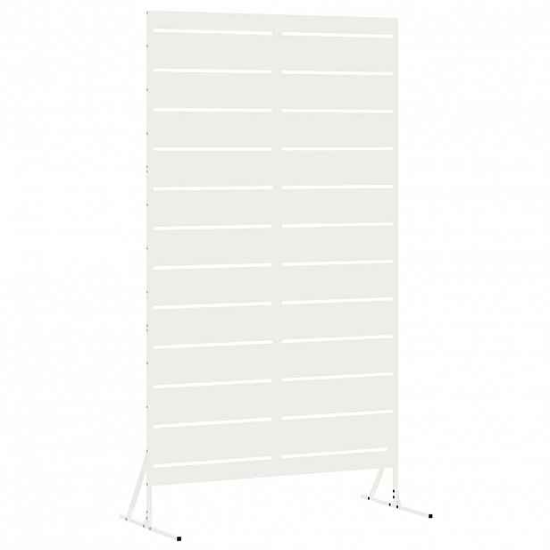 vidaXL Obrazovka pro soukromí 100 x 50 x 180 cm Ocel Bílá