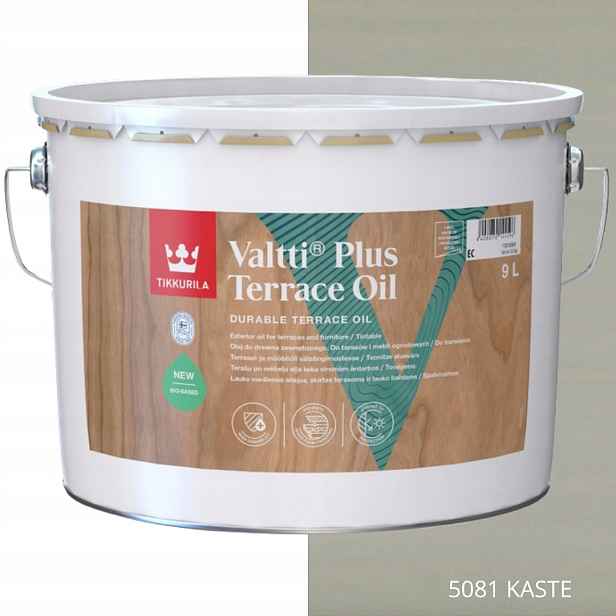 Tikkurila Olej Na Dřevo Valtti Plus Terrace Oil 9 L Barva 5081 Kaste