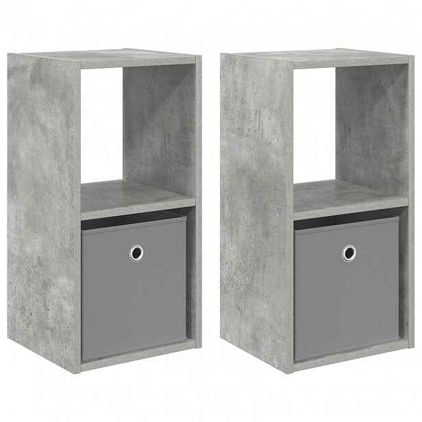 vidaXL Noční stolek 2 ks Betonově šedá 30,5 x 27 x 59,5 cm