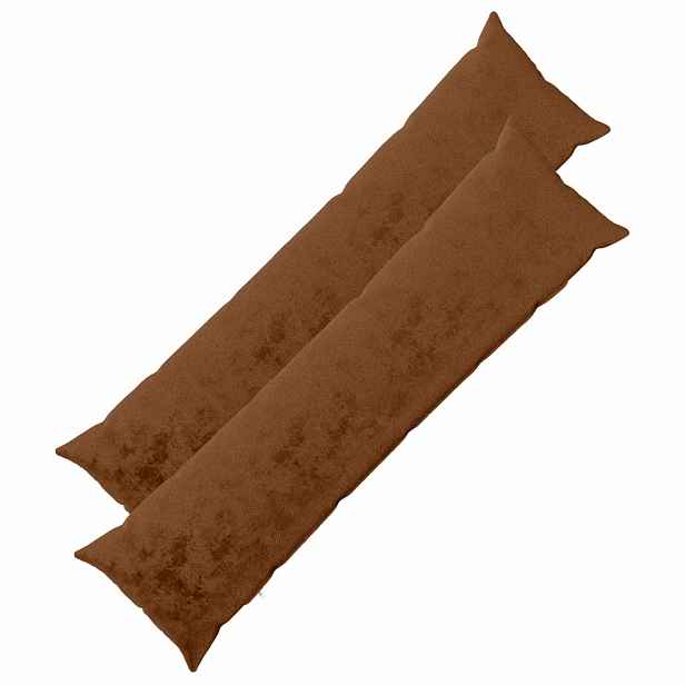 vidaXL Odhazovací polštář 2 ks HEERLEN Světle hnědá 40 x 145 cm Flanel