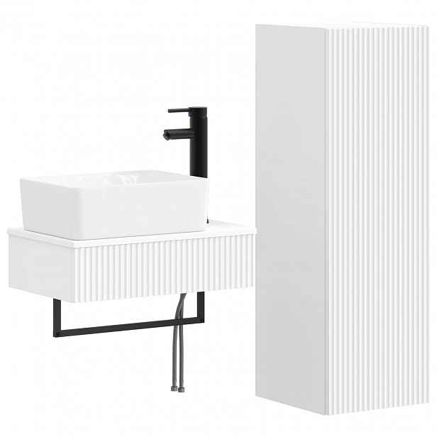 vidaXL Sada koupelnového nábytku 2 ks Bílá 33 x 34,5 x 100 cm