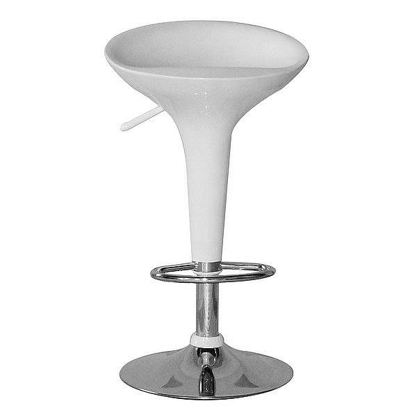 Barová židle bílá, 43x67-89x38 cm