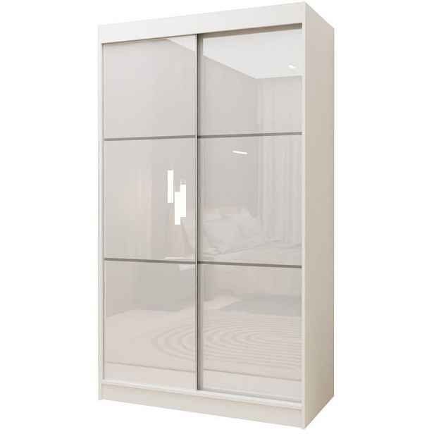 MASSENO ŠATNÍ SKŘÍŇ S POSUVNÝMI DVEŘMI VITALE, 120/216/61 cm 2dveřová, bílá
