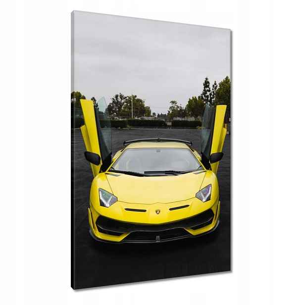 Obrazy 60x90 Žluté sportovní auto L4M0