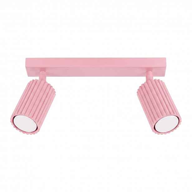 Stropní Svítidlo Karbon 2 růžová Stropní svítidlo Svítidlo 2 trubice reflektory pink Sollux