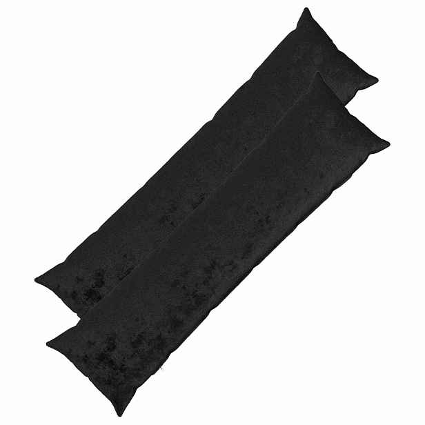 vidaXL Odhazovací polštář 2 ks HEERLEN Černá 40 x 145 cm Flanel