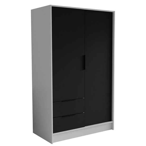MASSENO ŠATNÍ SKŘÍŇ S OTOČNÝMI DVEŘMI CAVA, 102/200/51 cm moderní 2dveřová, bílá