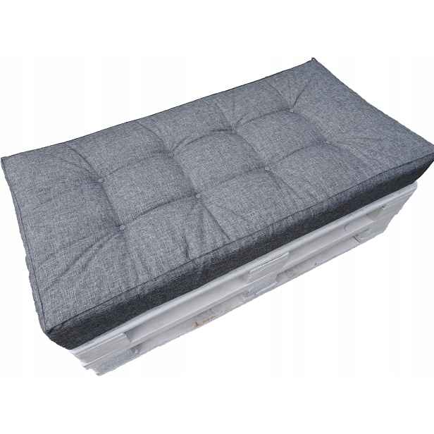 Polštář na Paletu 120 x 60 Silver 23 šedý