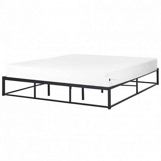 Beliani POSTEL s roštem 180x200 cm Černá Viry