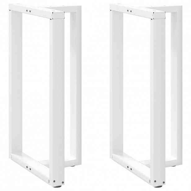 vidaXL Nohy barového stolu ve tvaru T, 2 ks, bílé, 60 x 35 x (100-101) cm, ocel
