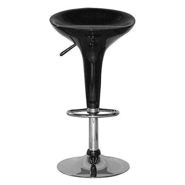 Barová židle černá, 43x67-89x38 cm