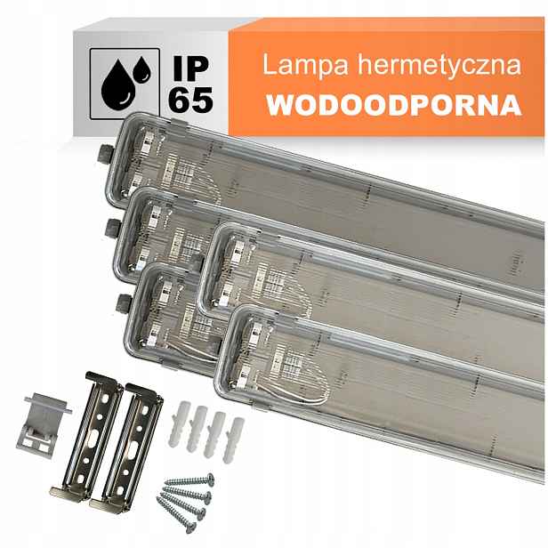 5 x Hermetické Led svítidlo pro zářivky 2x120 cm