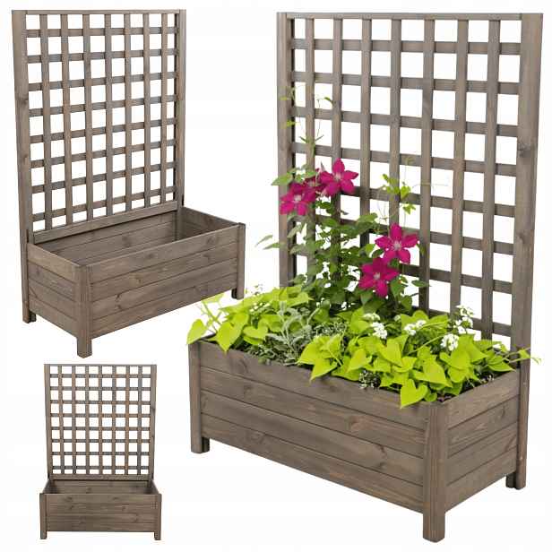 Dřevěná zahradní pergola květináč s truhlíkem na květiny 116x80x40 Eko