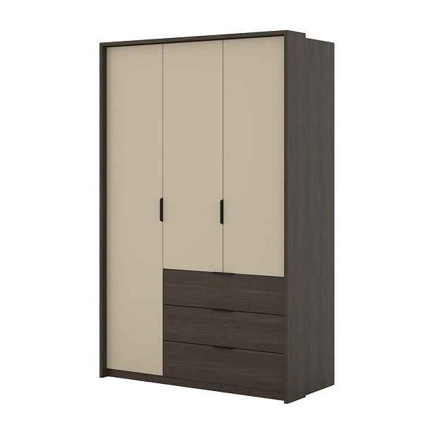 MASSENO ŠATNÍ SKŘÍŇ S OTOČNÝMI DVEŘMI MOLAVO, 139/217/63 cm 3dveřová, dub Dunin