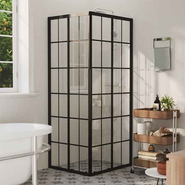 Sprchová zástěna BestBerg 150769 / 80 × 70 × 180 cm / černá/transparentní