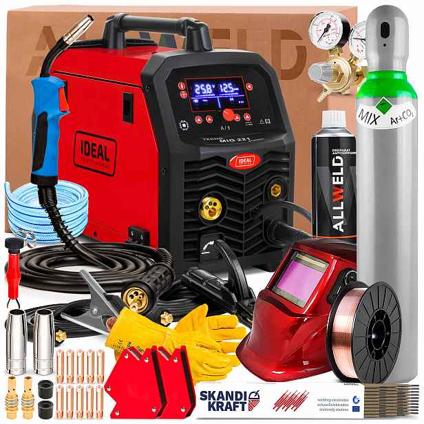 Svářečka Ideal Tecno Mig 221 Synergie 230V 200A Mma Tig Lift Lutosvařování