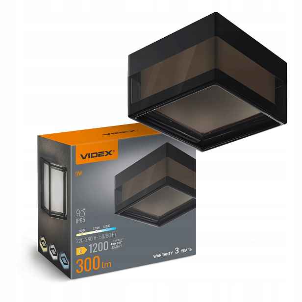 Videx Led nástěnná a stropní lampa 9W černá VL-BHD02-09CBB