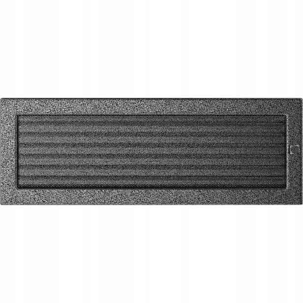 Krbová mřížka 17x49 cm černostříbrná s žaluzií