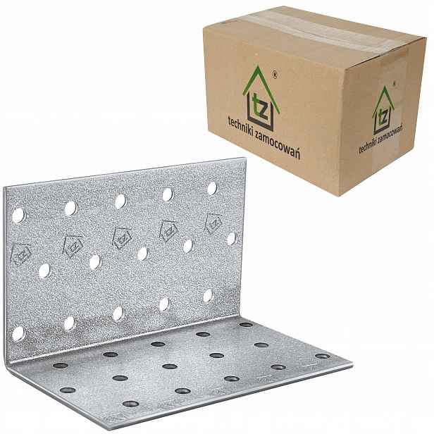 Perforované ocelové úhelníky 60x60x100 x 2 mm 50 ks montážních prvků KM6