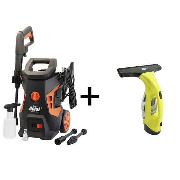 SET Vysokotlaký čistič + AKU čistič na okna