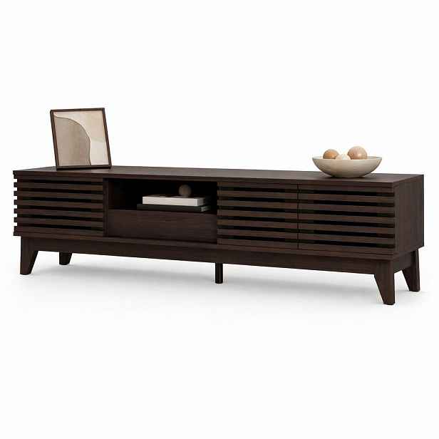 STILVORA TV STOLEK vintage dřevo, 1 zásuvka, 3 dvířka, do obývacího pokoje, 170×35×40 cm