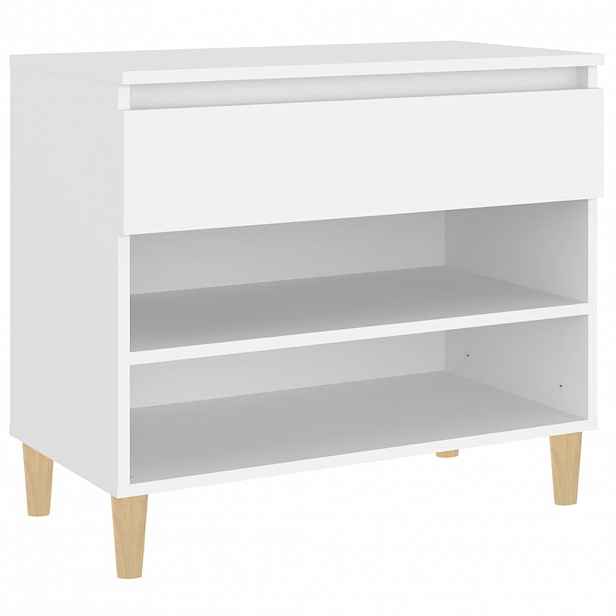 vidaXL Botník bílý 70 x 36 x 60 cm kompozitní dřevo