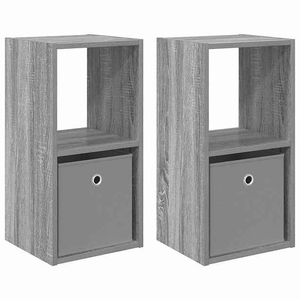 vidaXL Noční stolek 2 ks Šedý Sonoma 30,5 x 27 x 59,5 cm