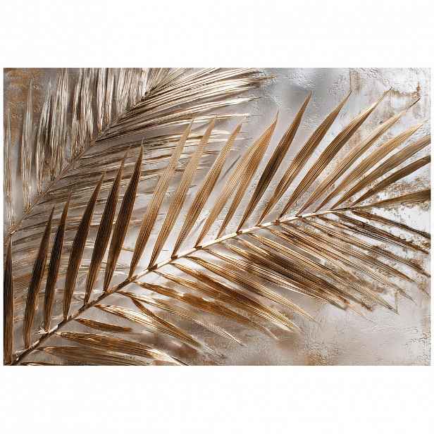 Wallarena FOTOTAPETA listy beton zlatá 150x105 cm
