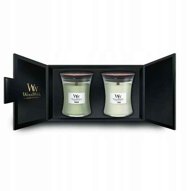 WoodWick Linen Fireside Dárková Sada