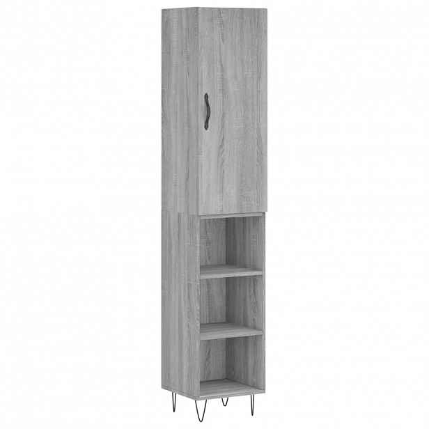 vidaXL Skříň highboard šedá sonoma 34,5 x 34 x 180 cm kompozitní dřevo