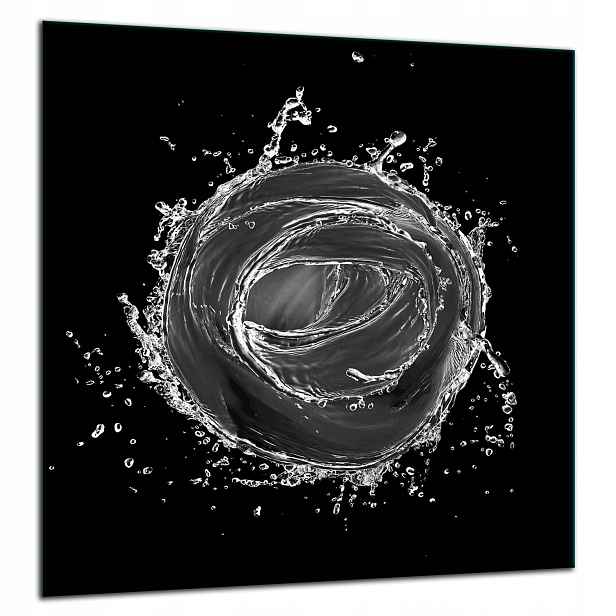 Skleněná Ochranná Deska Panel Lepidlo 60x65 Černá