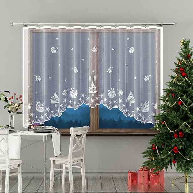 Forbyt Vánoční záclona Gifts, 300 x 150 cm