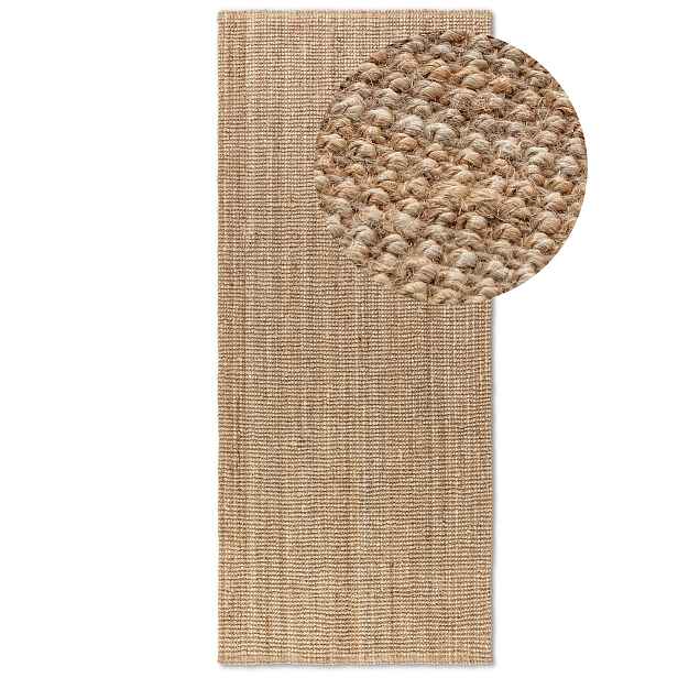 Koberec Jutový 80x200 cm Bucle přírodní béžový, krémový