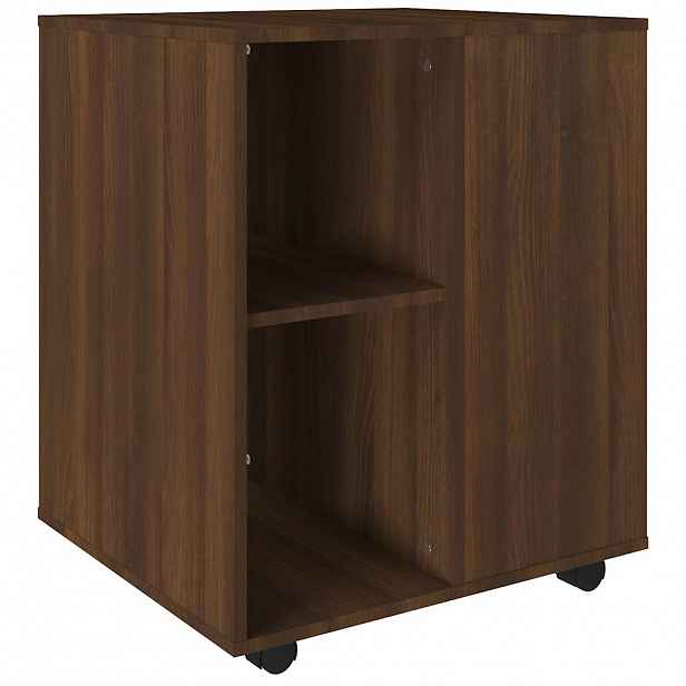 vidaXL Skříňka na kolečkách hnědý dub 60 x 53 x 72 cm kompozitní dřevo