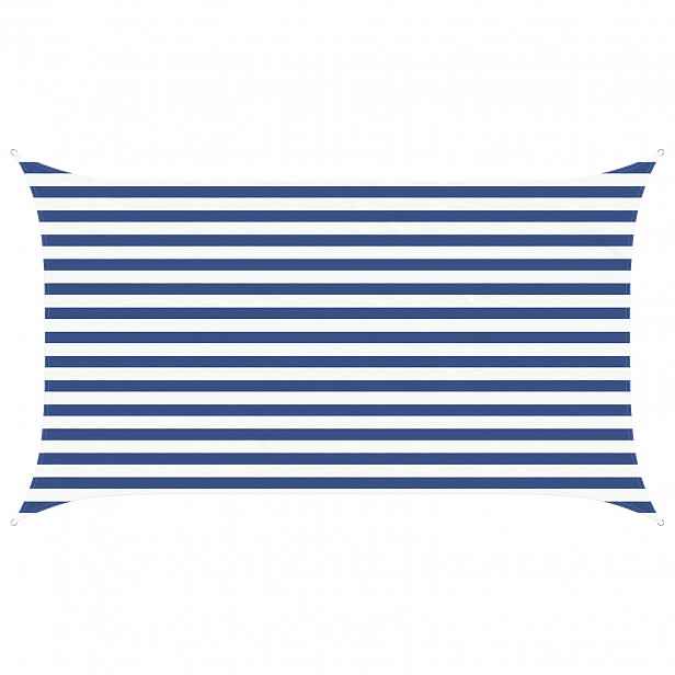 vidaXL Sluneční plachta Modrá a bílá 2 x 3,5 m 100% polyester Oxford