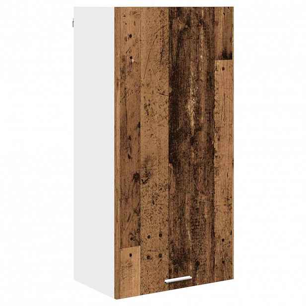vidaXL Závěsná skříňka Staré dřevo a bílá 50 x 31 x 100 cm