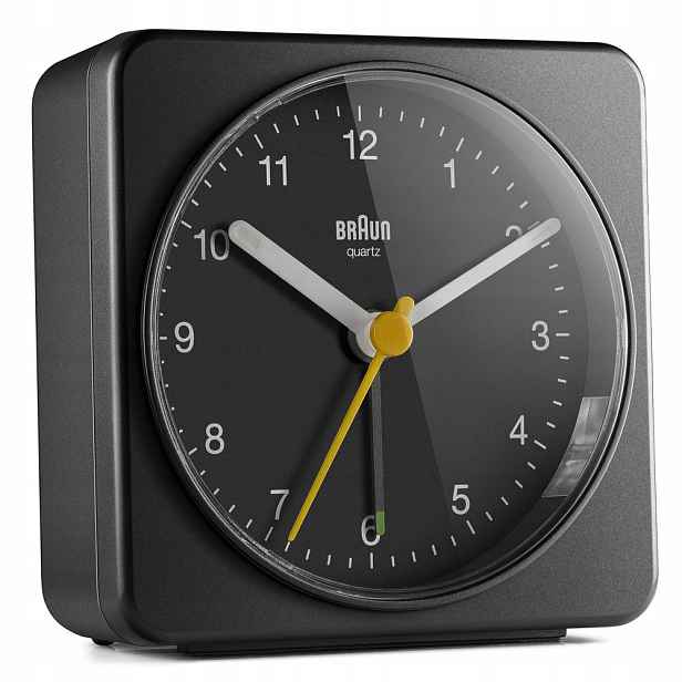 Klasický Budík Braun BC03B Alarm Zdřímnutí Podsvěcení